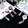 Glass Retractable Badge Reel AJEW-FH0001-11-5