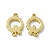 Rack Plating Brass Letter Connector Charms KK-C007-38G-Q-2