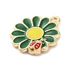 Alloy Enamel Pendants ENAM-Q001-06G-04-2