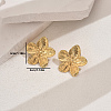 Stylish 201 Stainless Steel Striped Flower Stud Earrings LS-CN5900-2-4