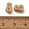 Rack Plating Number Brass Micro Pave Clear Cubic Zirconia Silde Charms KK-A231-13I-3