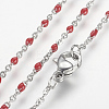 304 Stainless Steel Chain Necklaces NJEW-K099-01A-1