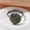 Half Round Natural Indian Agate Finger Rings RJEW-M062-01P-22-4