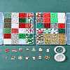 DIY Christmas Themed Acrylic & Glass Seed & Polymer Clay Beads Bracelet Kits DIY-FS0007-95-9