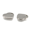 Tarnish Resistant 304 Stainless Steel Stamping Blank Tag Flat Heart Charms Pendants STAS-Q171-01-2