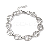 Non-Tarnish 304 Stainless Steel Hollow Teardrop Link Chain Bracelets for Women BJEW-B092-07P-1