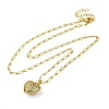 Brass Clear Cubic Zirconia Heart Pendant Necklaces for Women NJEW-R100-01G-2