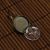 Clear Domed Glass Cabochon Cover and Brass Leverback Earring Settings for DIY DIY-X0160-AB-NR-3