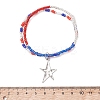Double Layer Alloy Star Charm Bracelets BJEW-MZ00337-4