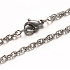 Non-Tarnish 304 Stainless Steel Double Link Chains Necklaces LS-NJEW-L398-02P-1