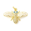 Rack Plating Brass Micro Pave Cubic Zirconia Pendants KK-S396-63G-1