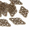 Tibetan Style Alloy Rhombus Filigree Joiners Links LS-X-TIBE-5377-AB-FF-1