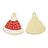 Christmas Alloy Enamel Pendants X-ENAM-D050-13E-02G-1