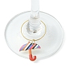 Umbrella Alloy Enamel Wine Glass Charms Sets AJEW-JO00185-4