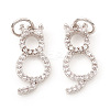 Brass Micro Pave Cubic Zirconia Charms ZIRC-G169-01P-1