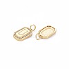 Brass Micro Pave Clear Cubic Zirconia Pendants KK-S356-767U-2