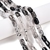 Natural Black Tourmalinated Quartz Beads Strands G-G980-47-2