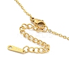 Ion Plating(IP) 201 Stainless Steel Crystal Rhinestone Necklaces NJEW-K270-22G-3