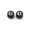 8 Ball 304 Stainless Steel Enamel Beads STAS-B085-20G-1