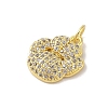 Rack Plating Brass Clear Cubic Zirconia Pendants KK-S380-07G-2