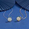 Natural Hetian White Jade Apple Pendant Necklace JN1079B-3