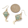 Natural Green Aventurine Dangle Earrings EJEW-JE05499-03-3