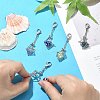 5Pcs Brass Braided Chain Pouch Empty Stone Holder Pendant Decorations HJEW-CJ0001-11P-4