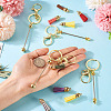 DIY Alloy & Aluminum Alloy Bar Beadable Keychain Making Kits DIY-TA0012-43G-6
