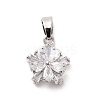 Rack Plating Brass Micro Pave Cubic Zirconia Pendants KK-M082-04B-P-1