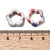 Flower Hollow Glazed Porcelain Bead Frame PORC-A034-09G-3