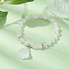 Natural Quartz Crysta & Synthetic Hematite Beaded Stretch Bracelet BJEW-JB09760-05-2