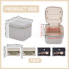 Portable Imitation Leather Jewelry Storage Zipper Boxs with 4 Insert Bags CON-WH0202-001D-2