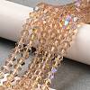 Transparent Electroplate Glass Beads Strands EGLA-A039-T3mm-L12-4