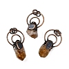 Natural Kyanite & Yellow Quartz Nuggets Big Pendants G-B149-04R-01-1