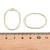 Oval Rack Plating Alloy Pendants PALLOY-T090-01G-B-NR-3