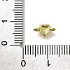 Rack Plating Brass Cubic Zirconia Heart Links Connector Charms KK-M014-01E-G-3