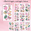 20 Sheets Luminous Water Proof Removable Temporary Tattoos Stickers AJEW-SP0002-81C-2