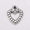 Heart Tibetan Style Alloy Charms AC0324-2