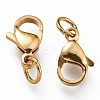 Ion Plating(IP) 304 Stainless Steel Lobster Claw Clasps X-STAS-G240-01C-G-3