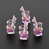 Imitation Bubble Tea Transparent Resin Pendants RESI-T052-04D-1