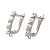 Rack Plating Brass Hoop Earring Findings EJEW-H143-03P-1