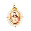 Rack Plating Brass Enamel Pendants KK-C056-07G-08-1