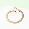 304 Stainless Steel Flat Snake Chain Bracelets LS-BJEW-C134-01B-G-3