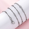 Brass Singapore Chains Necklaces for Women NJEW-D302-04P-5