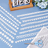 24 Yards 8 Styles Milk Fiber Lace Trim Ribbon OCOR-CY0001-09B-5