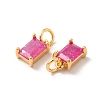 Real 18K Gold Plated Brass Micro Pave Cubic Zirconia Pendants KK-M243-08G-05-3