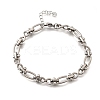 304 Stainless Steel Oval & Infinity Link Chain Bracelets for Women BJEW-K226-14A-P-4