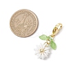 Flower Polymer Clay & Glass Pendants Decorations HJEW-MZ00327-05-3