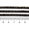 Natural Golden Sheen Obsidian Beads Strands G-G139-B24-01-5