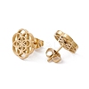 304 Stainless Steel Flower Stud Earrings for Women EJEW-E163-09G-2